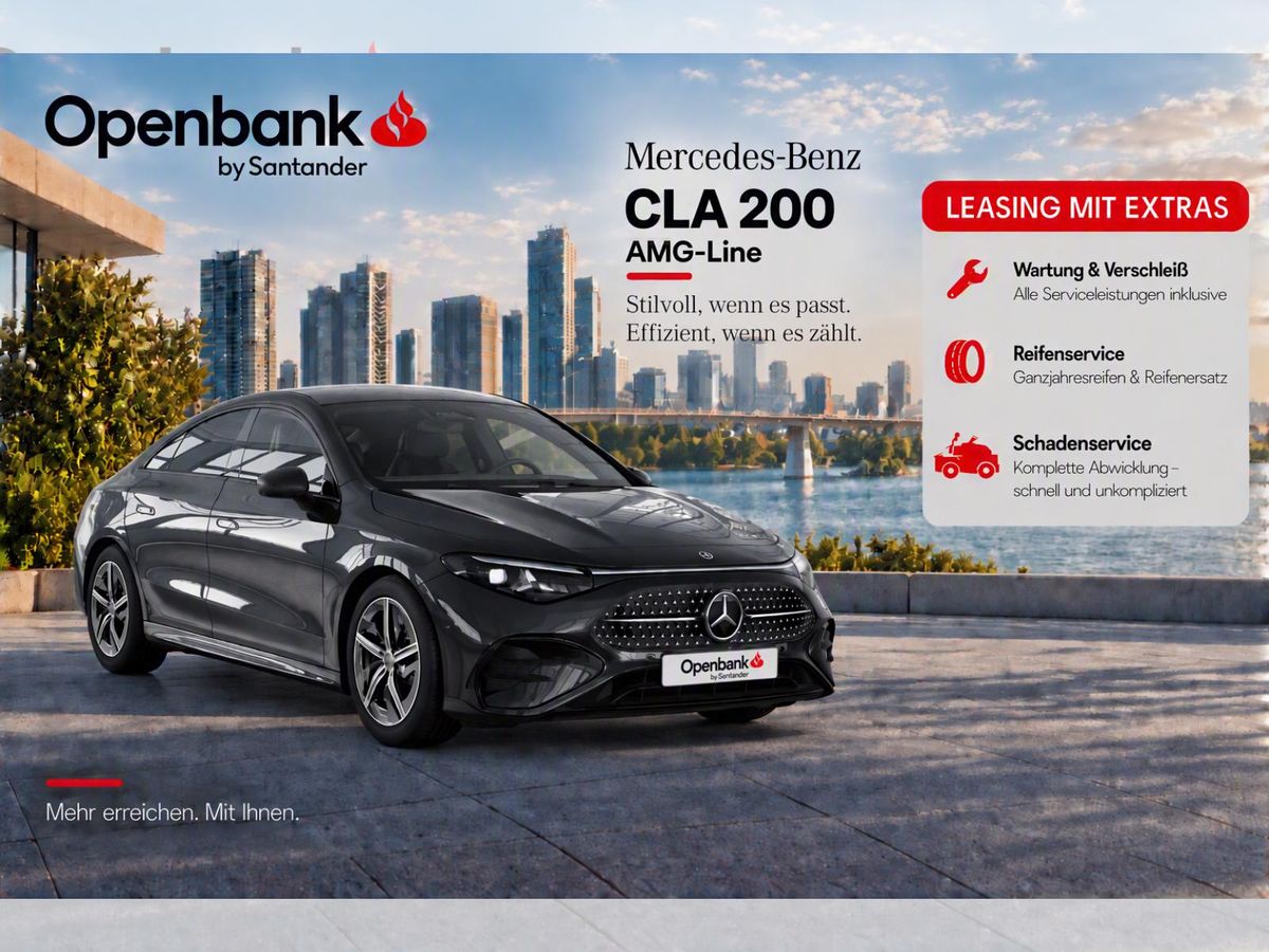 Mercedes-Benz CLA 200 AMG-Line |🔥Rate inkl. Services | Wartung & Verschleiß + Reifenservice + Schadenservice Leasing