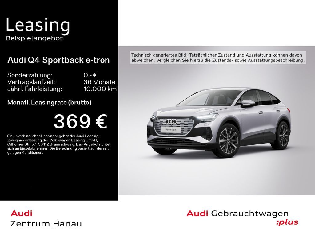 Audi Q4 e-tron Sportback *NAVI-PLUS*MATRIX*KAMERA*HUD Leasing