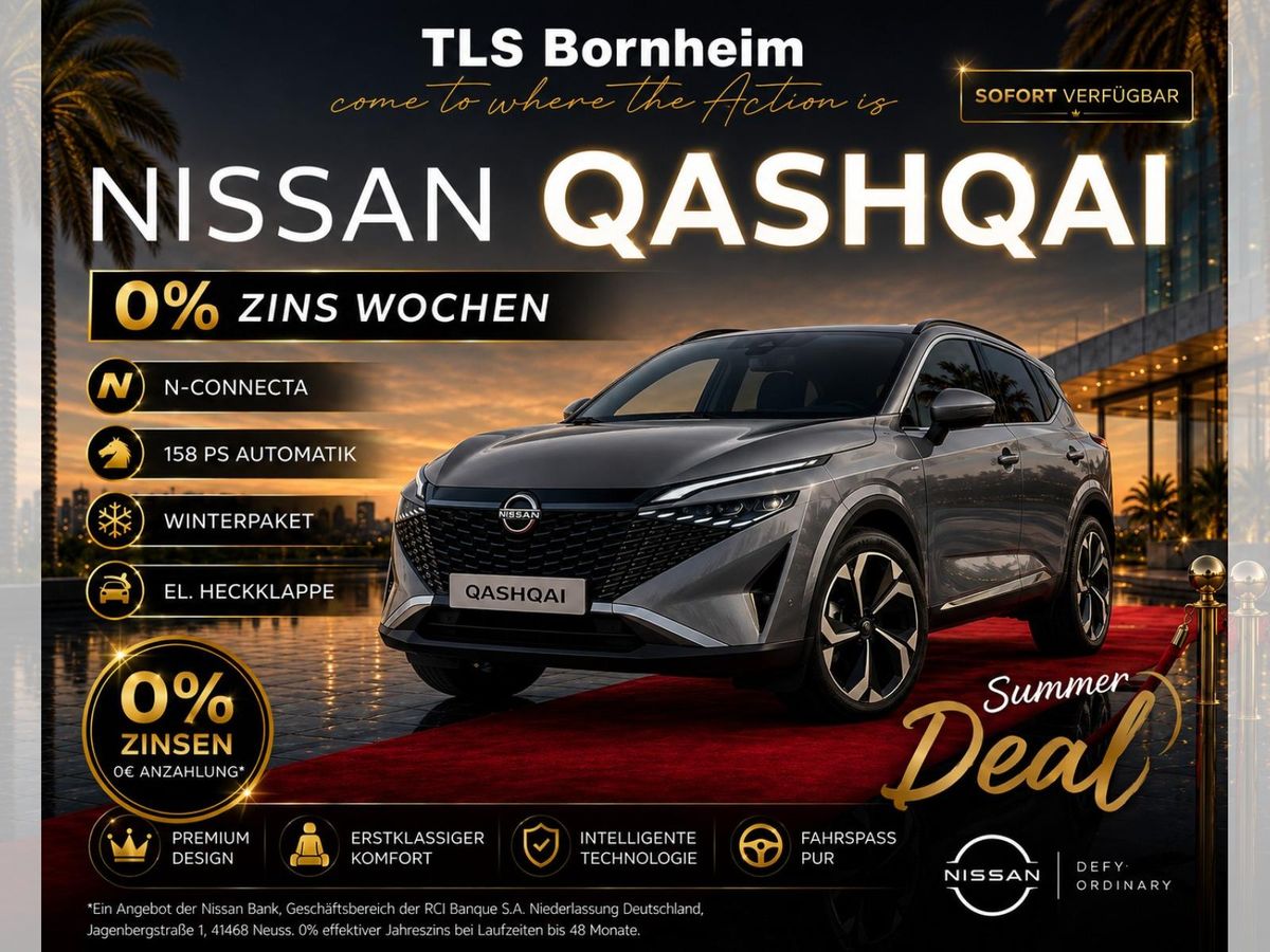 Nissan Qashqai N-CONNECTA *Privatkunde* grau 158 PS Autom. 360 Grad el. Heckklappe Leasing