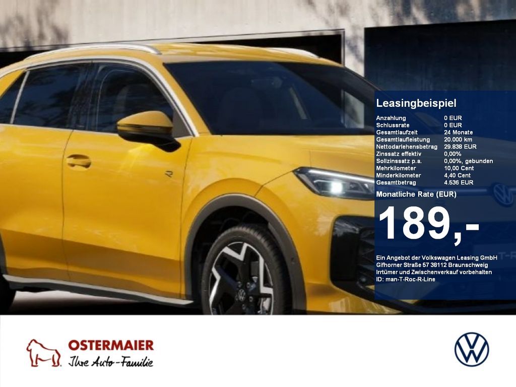 Volkswagen T-Roc R-Line 1.5eTSI 150PS DSG LED,KAMERA,18 Leasing