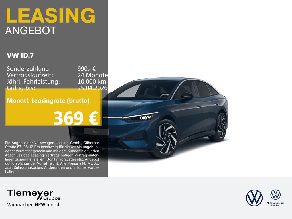 Volkswagen ID.7 PRO LM20 360 DCC AHK HARMAN IQ.DRIVE Leasing