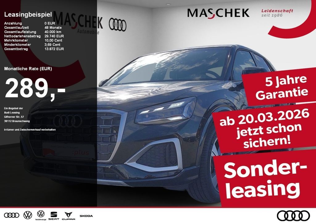 Audi Q2 Advanced 30 TFSI Matrix Naviplus AHK Pano VC Leasing