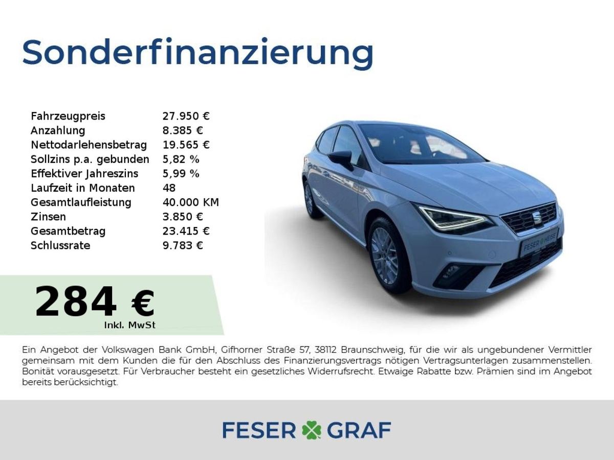 Seat Ibiza FR 1.0 TSI DSG LED/SHZ/Kamera Leasing