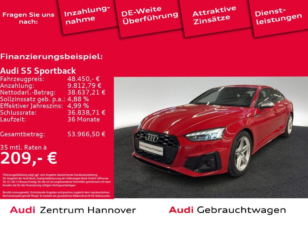 Audi S5 Sportback 3.0 TDI quattro Matrix LED Kamera N Leasing
