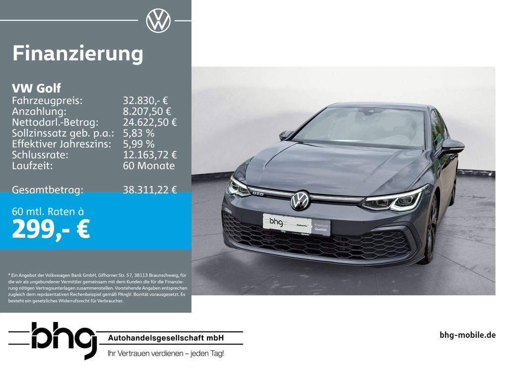 Volkswagen Golf GTD 2,0 TDI SCR  DSG Leasing