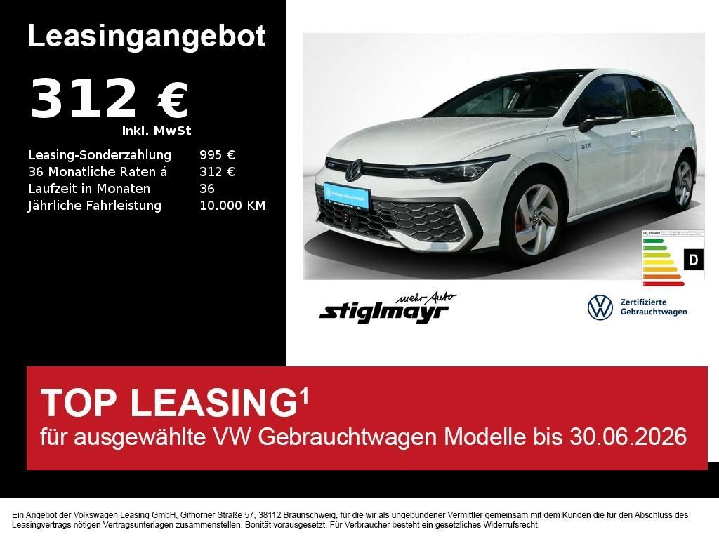 Volkswagen Golf VIII GTE eHybrid DSG +AHK+HUD+Black Style Leasing