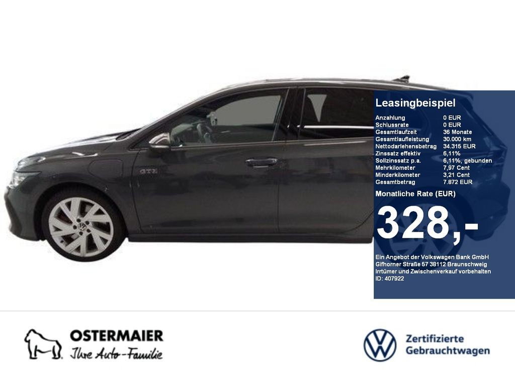Volkswagen Golf VIII GTE 1.5eTSI 272PS DSG HYBRID ACC.5J-G. Leasing