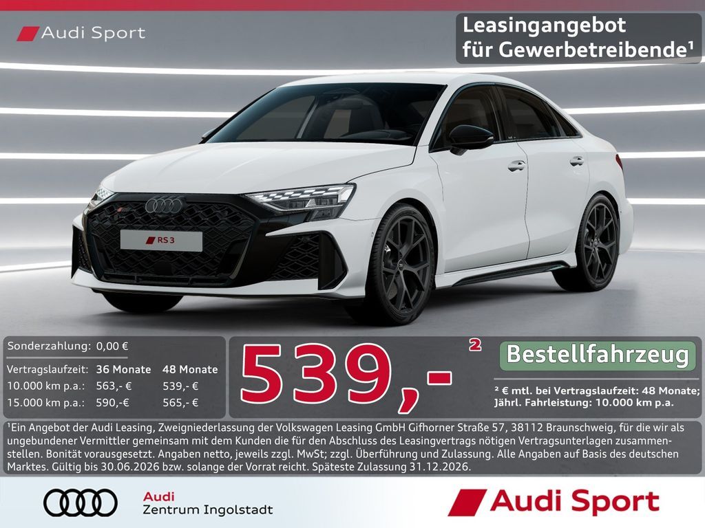 Audi RS3 Limousine TFSI qu LED PDC UPE 68.800,- Leasing