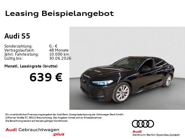 Audi S5 Lim. *MATRIX*B&O*AHK*HuD*360°*ACC*NAV*SHZ* Leasing