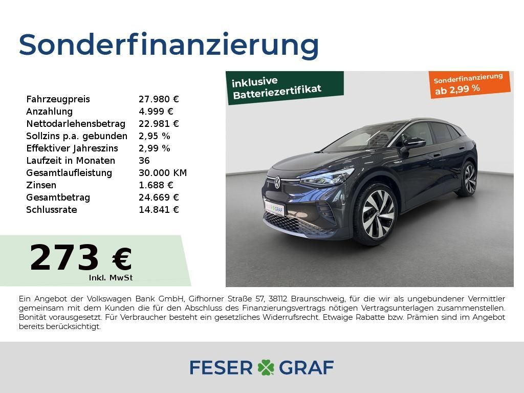 Volkswagen ID.4 Pro 1st 82 KWh AHK RFK ACC Navi SHZ LHZ Leasing