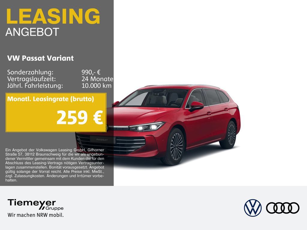 Volkswagen Passat Variant 2.0 TDI DSG ELEGANCE PANO AHK NAV Leasing