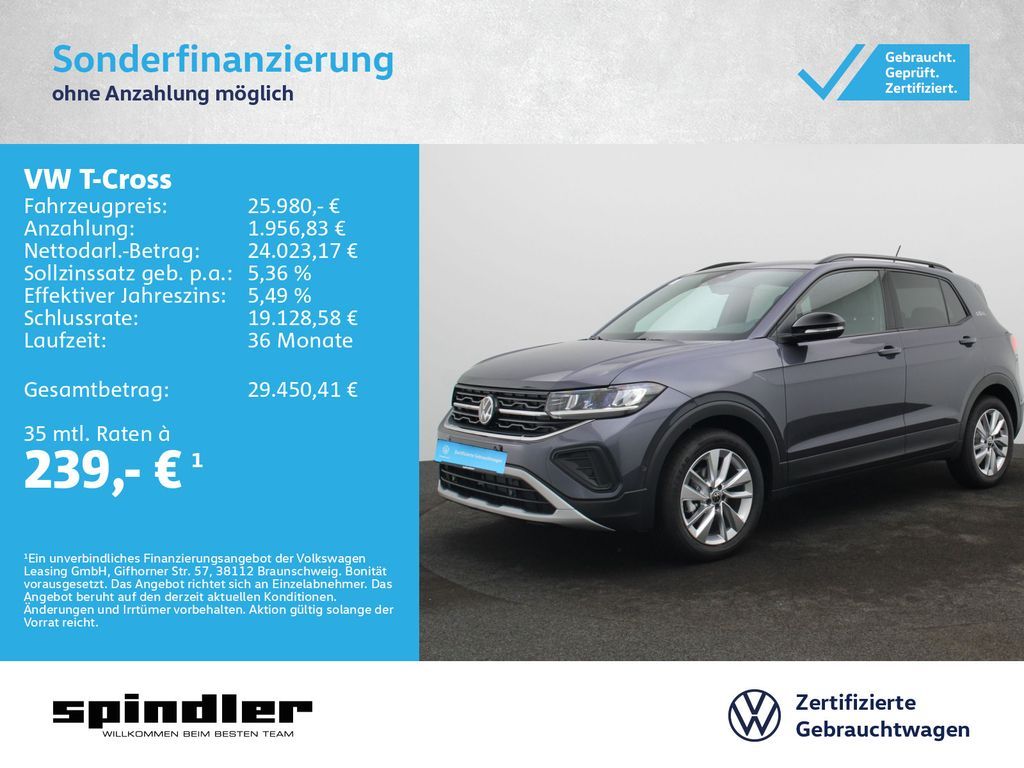 Volkswagen T-Cross Goal 1.0 TSI DSG / Navi, AHK, LED, RFK Leasing