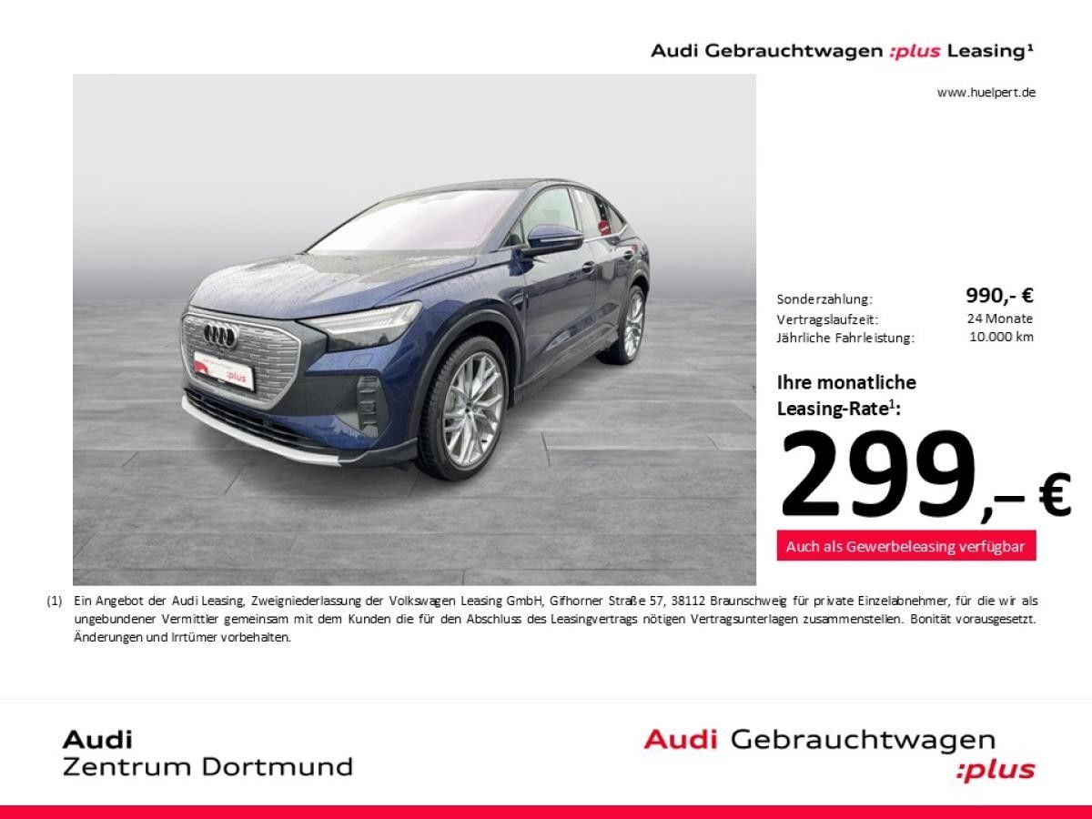 Audi Q4 e-tron Sportback S LINE AHK CAM LM21 NAVI+ Leasing