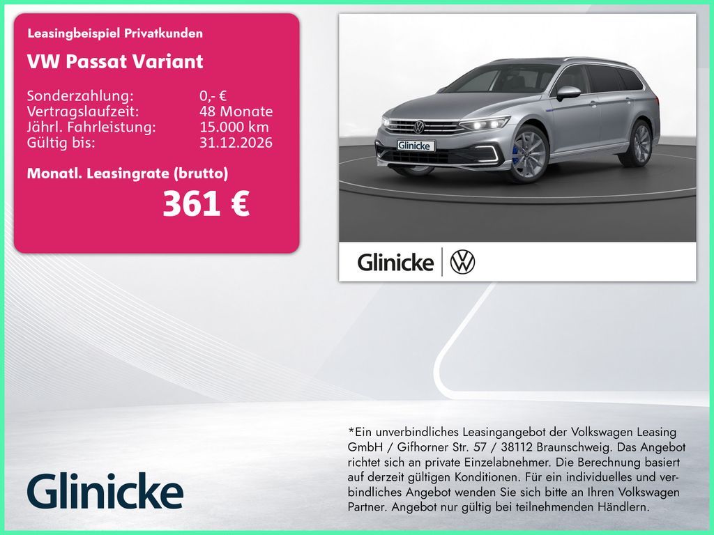 Volkswagen Passat Variant GTE AHK Pano Matrix LM 18