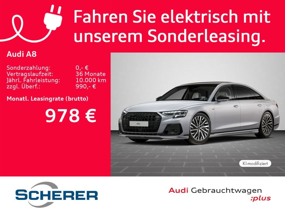Audi A8 lang 60 TFSIe quattro EXCLUSIVE HUD 360° PANO Leasing