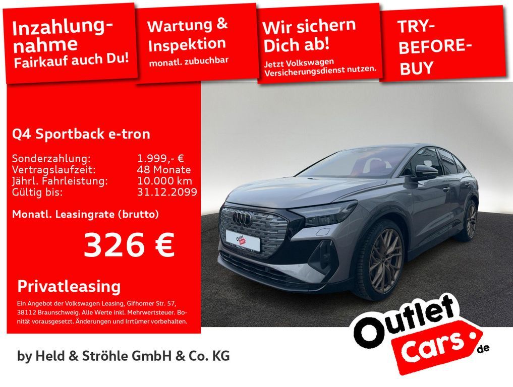 Audi Q4 Sportback e-tron 50 quattro S line PANO HuD Leasing