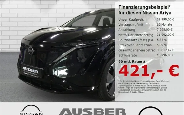 Nissan Ariya 87kWh E-4ORCE Allrad 225kW Evolve Pack 5dr