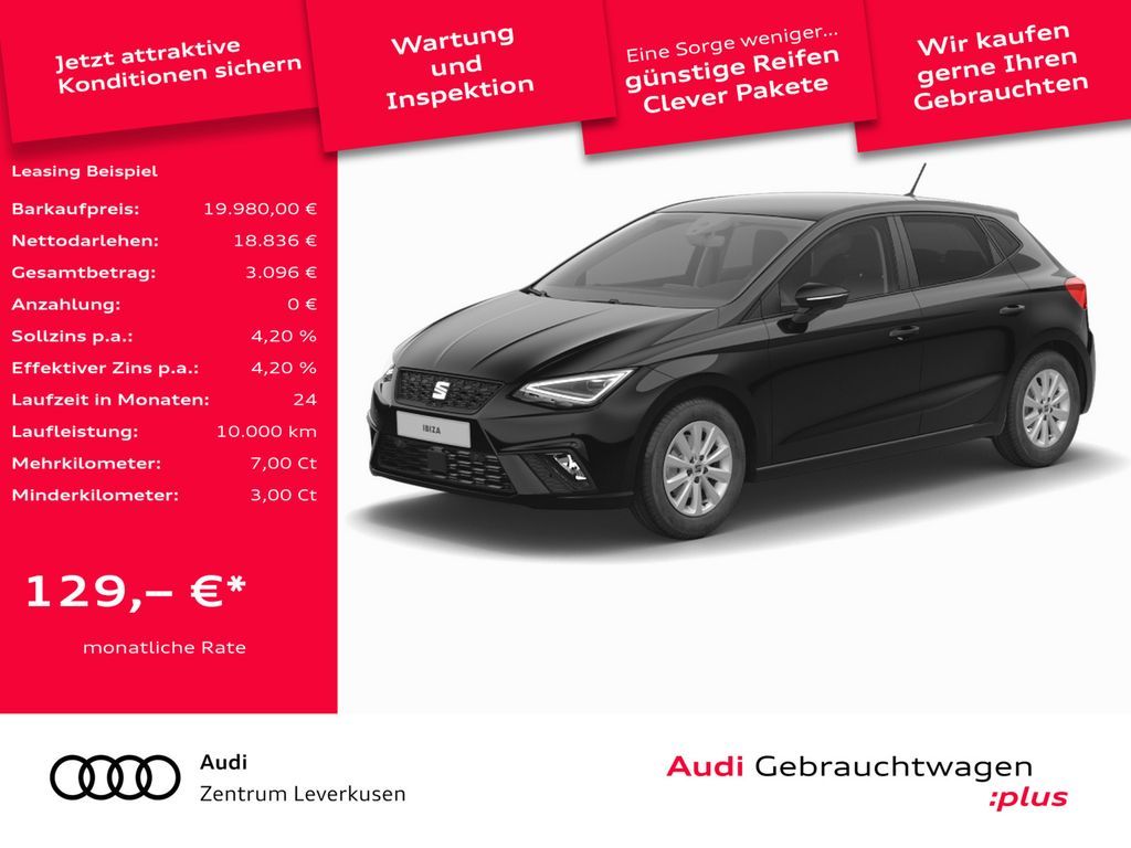 Seat Ibiza 1.0 TSI Style KAMERA NAVI ACC FACEL. LED Leasing