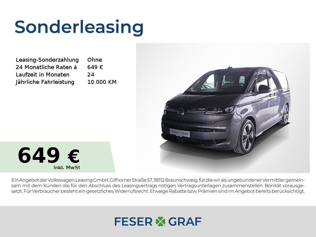 Volkswagen T7 Multivan 2.0 TDI Edition LÜ DSG 7Si AHK Navi Leasing