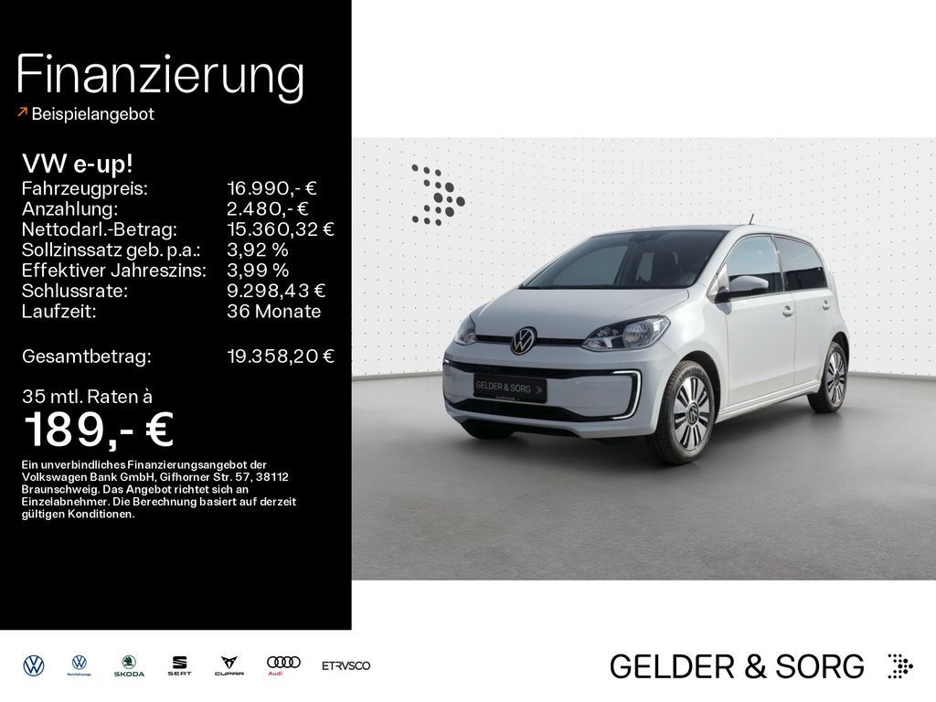 Volkswagen e-up! move up! Style Plus RFK*Klima*EHP*DAB+*GRA Leasing