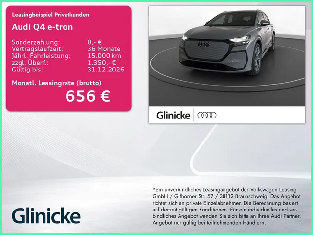 Audi Q4 e-tron performance AHK LED LM 20" Navi 360° S