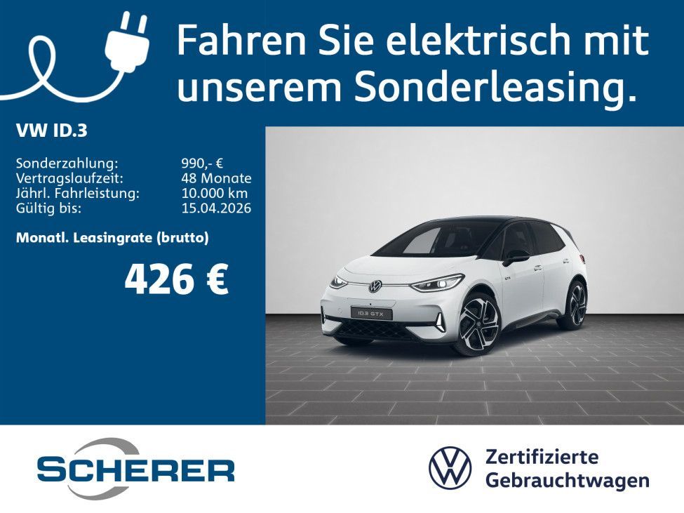 Volkswagen ID.3 GTX Performance IQ.LIGHT - LED-Matrix KAMER Leasing
