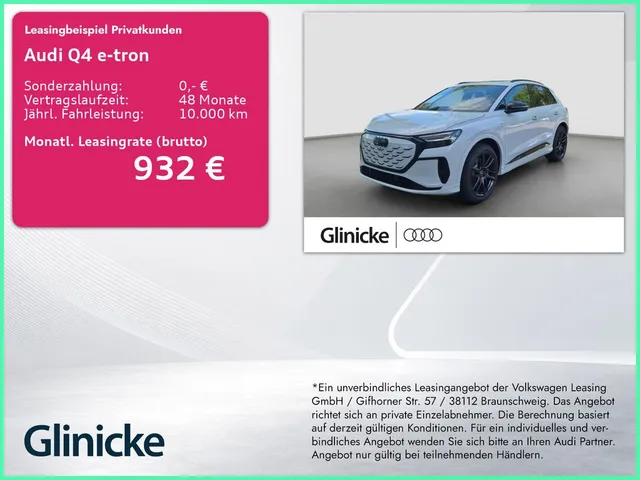 Audi Q4 SUV e-tron quattro performance 250 kW