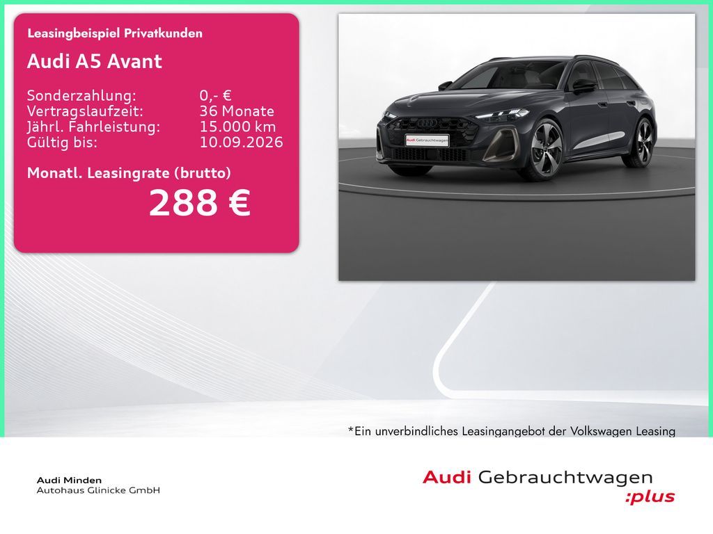 Audi A5 Avant 2.0 TFSIe qu. edition one LED LM 20
