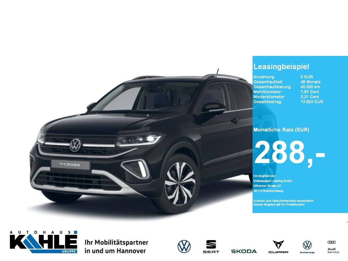 Volkswagen T-Cross 1.5 TSI ACT DSG Style SOFORT VERFÜGBAR! Travel&Comfort AHK GJR RFK Leasing