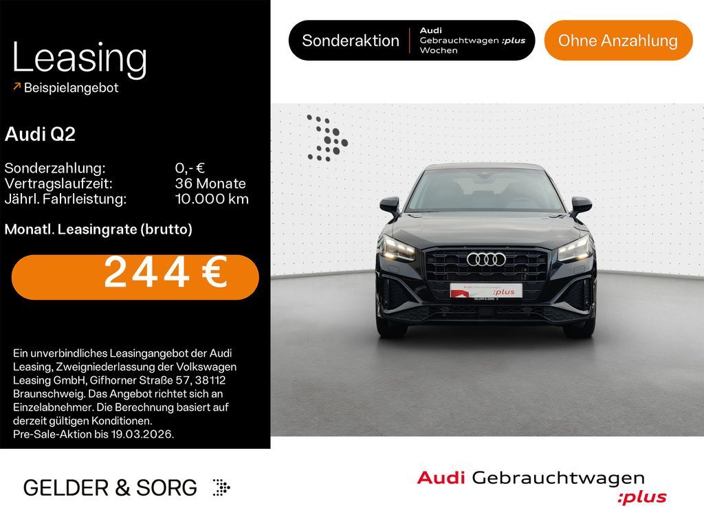 Audi Q2 30 TFSI S line GRA*Matrix*AHK*CarPlay*virtual Leasing