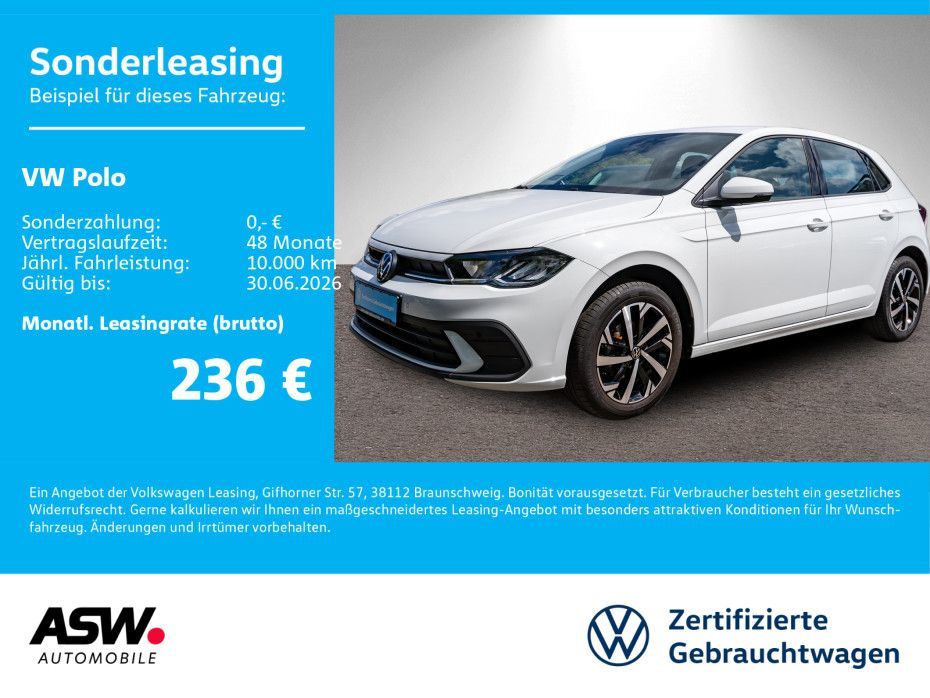 Volkswagen Polo Life 1,0 TSI DSG LED NAVI ACC PDC SHZ VC Leasing