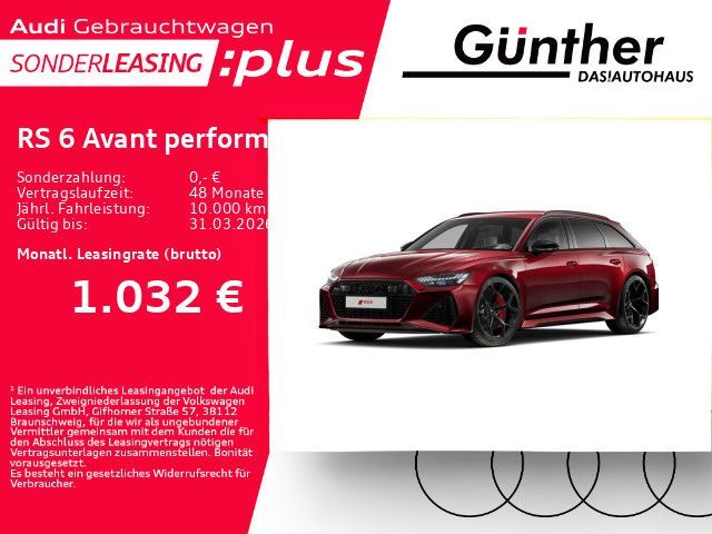 Audi RS6 Avant PERFORMANCE+WINTERRÄD+AHK+STANDHEIZUNG Leasing