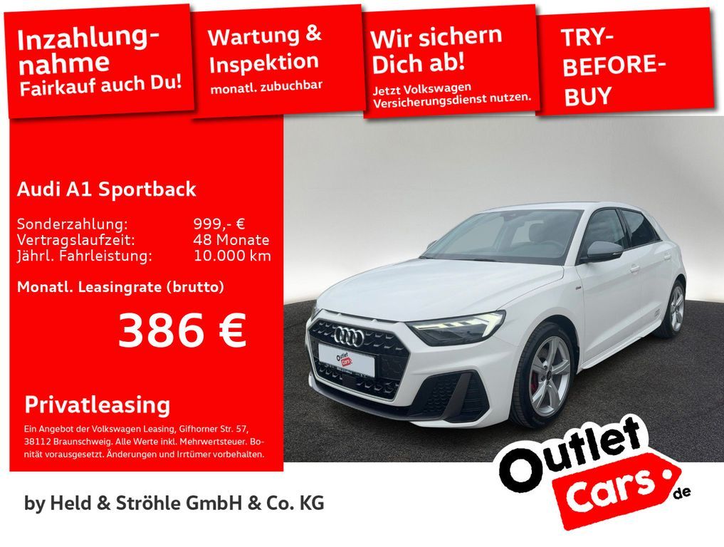 Audi A1 Sportback S-Line 40 TFSI LED NAVI+ SHZ Leasing