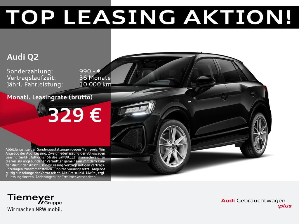 Audi Q2 40 TFSI Q S LINE LEDER KAMERA ACC AHK Leasing