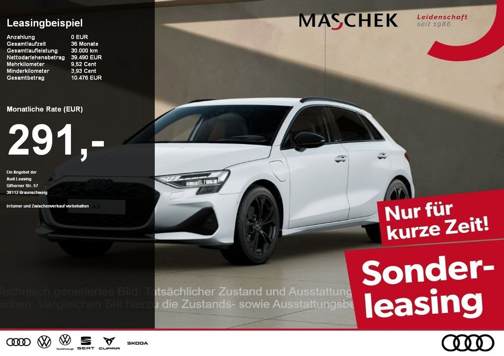 Audi A3 Sportback 40 TFSI e UPE63 AHK Sonos Black HUD Leasing
