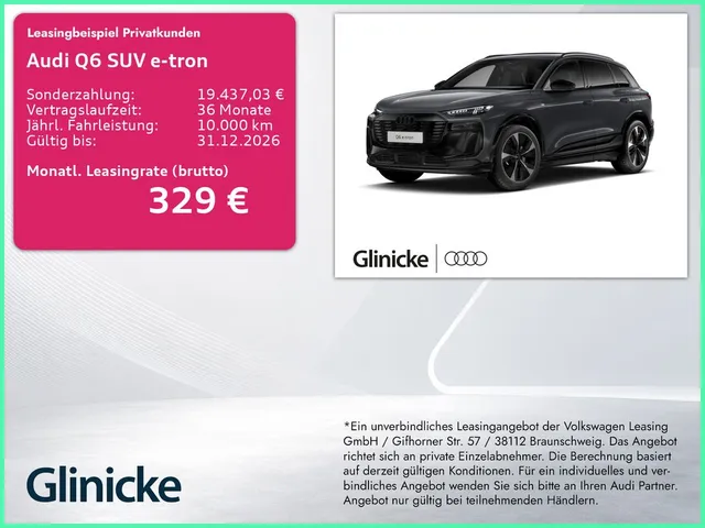 Audi Q6 SUV e-tron QUATTRO+S-LINE+AHK+PANO+LUFT+HUD+