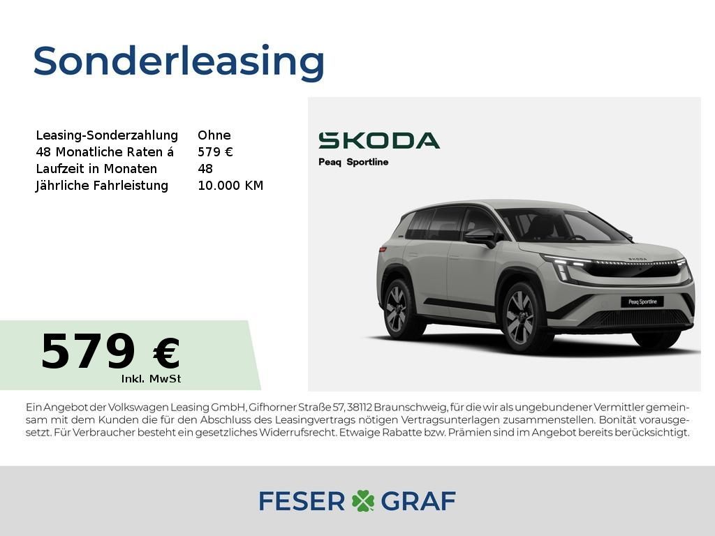 Skoda Peaq Sportline 90 *360°Kamera*elektr.Sitze*ACC* Leasing