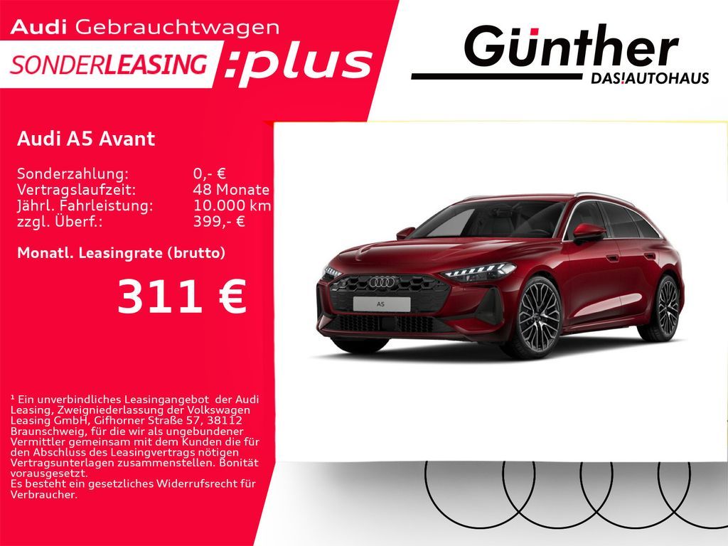 Audi A5 Avant TFSI+WINTERRÄDER+AHK+RÜCKFAHRKAMERA+ACC Leasing