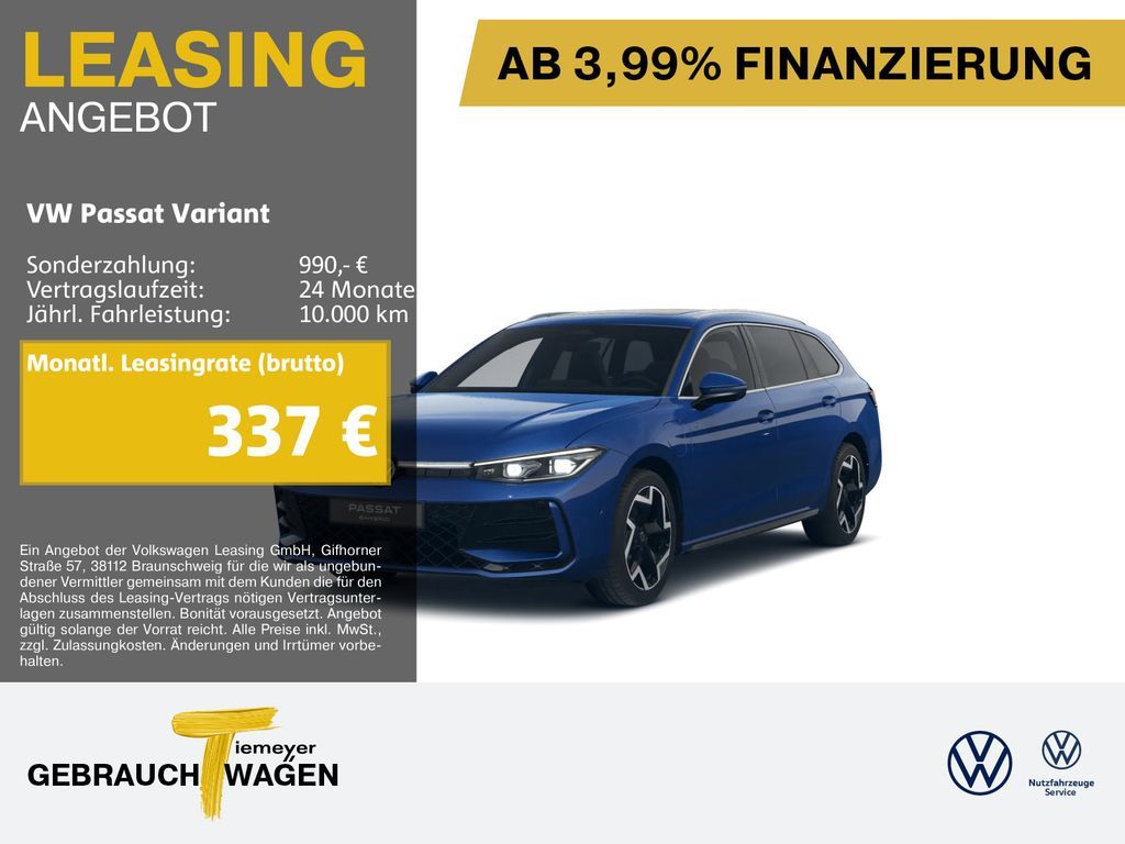 Volkswagen Passat Variant eHYBRID DSG R-LINE NAVI AHK PANO Leasing