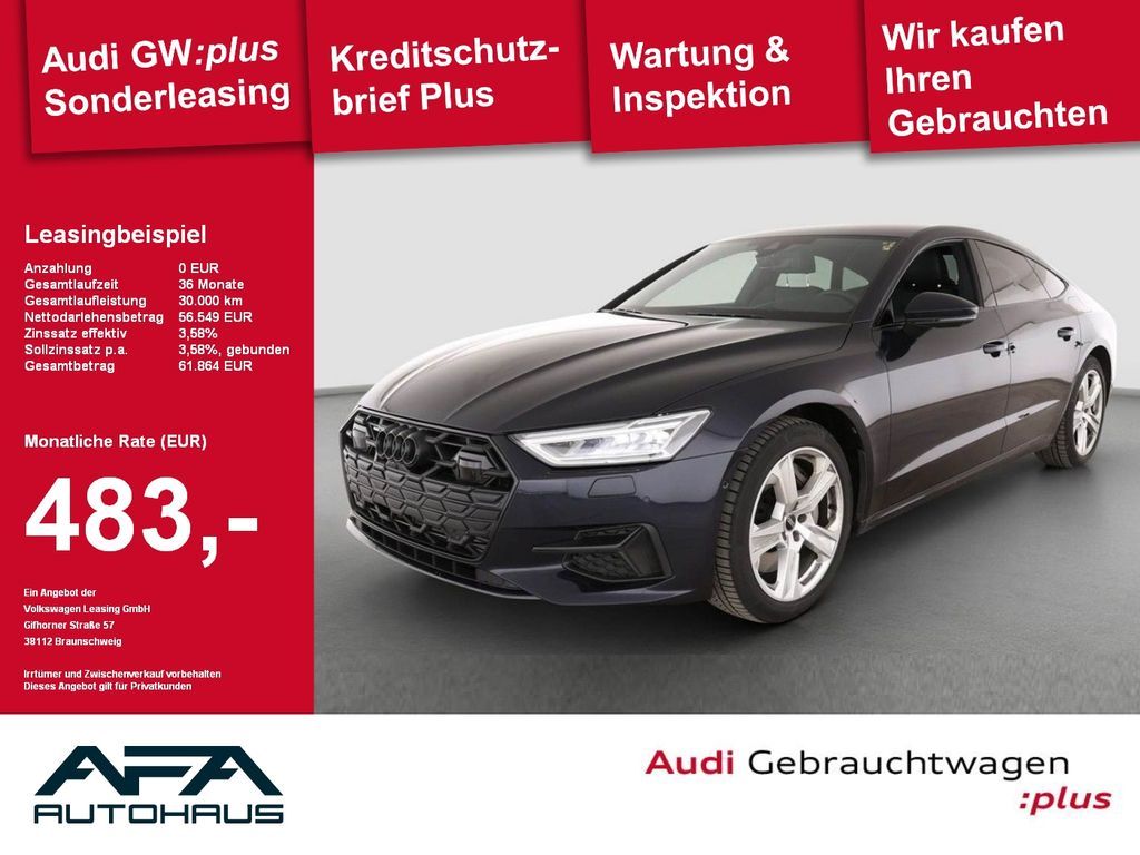Audi A7 Sportback 50 TFSI e qu. AHK*360°*Leder*20Zoll Leasing