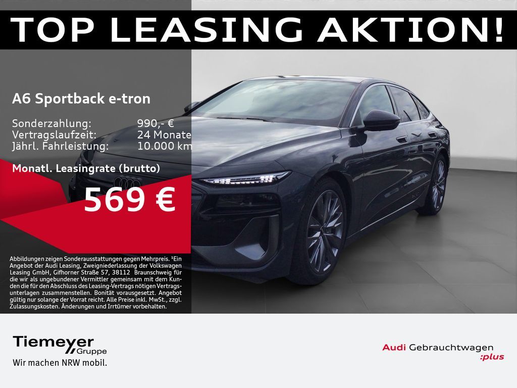 Audi A6 e-tron Sportback Q S LINE LM21 LUFT LEDER HuD Leasing