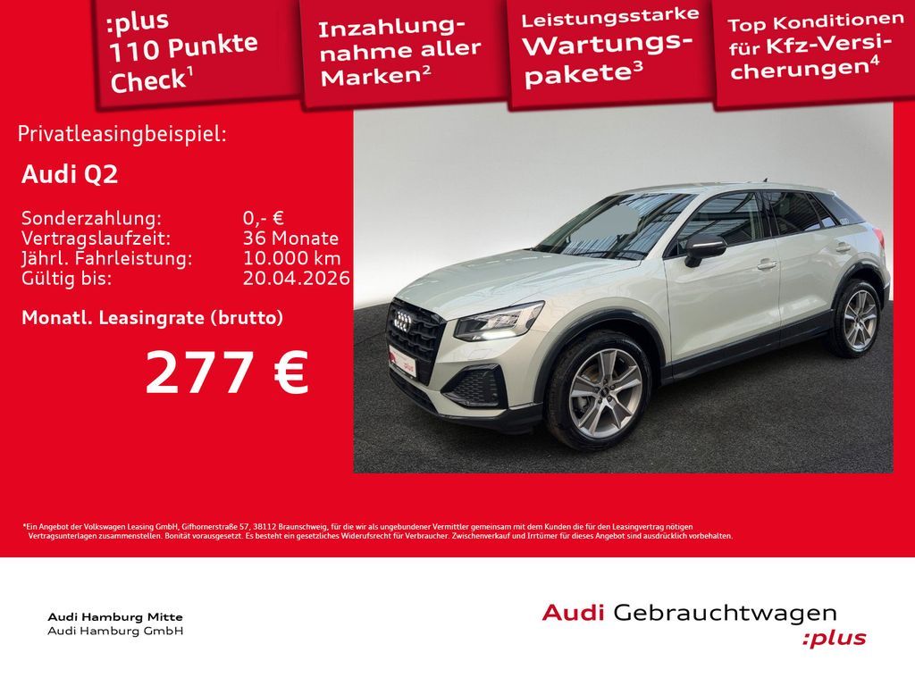 Audi Q2 35 TFSI advanced S tronic AHK Virtual Navi Si Leasing