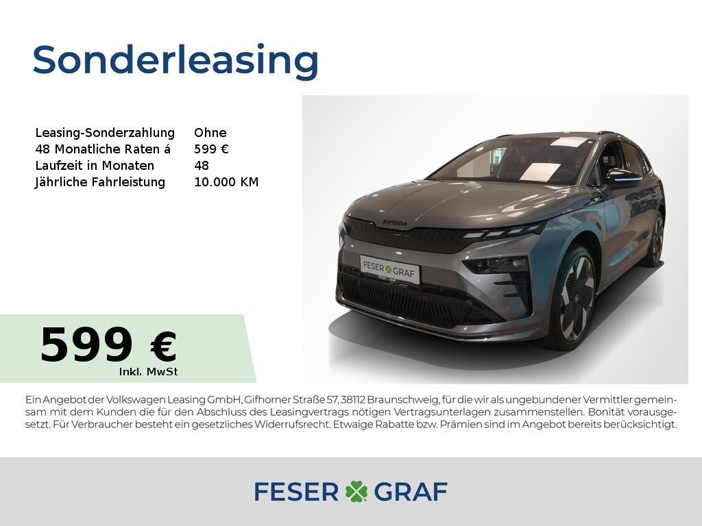 Skoda Enyaq RS 84 kWh 4x4 - PANO,NAVI,AHK,MATRIX Leasing