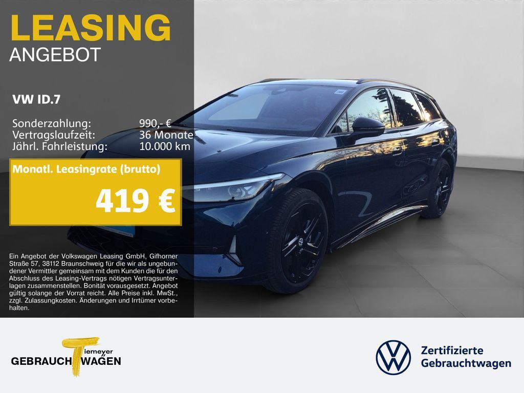 Volkswagen ID.7 Tourer GTX 4M LM20 AHK WÄRMEPUMPE KAMERA Leasing