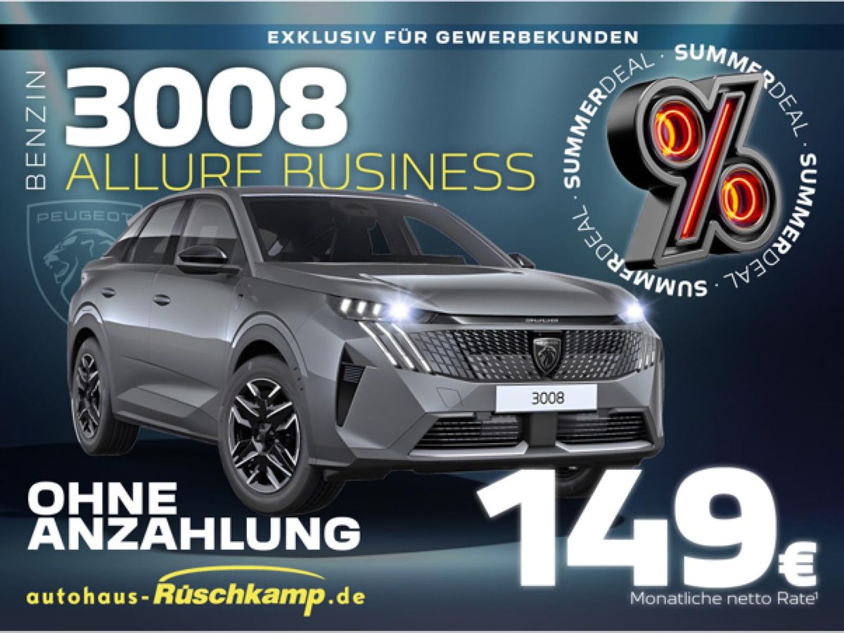 Peugeot 3008 Allure Business mit Allwetterreifen 🔥Hot-Sommer-Deal🔥 Leasing