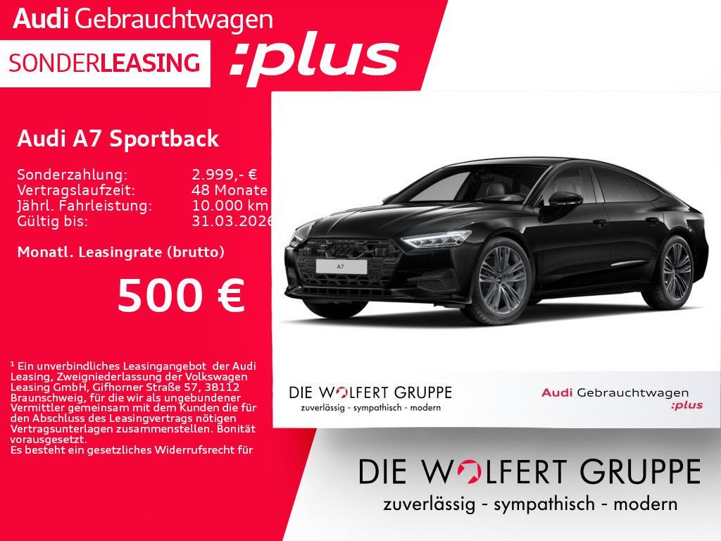 Audi A7 Sportback 50 TFSI e quattro S tronic Leasing