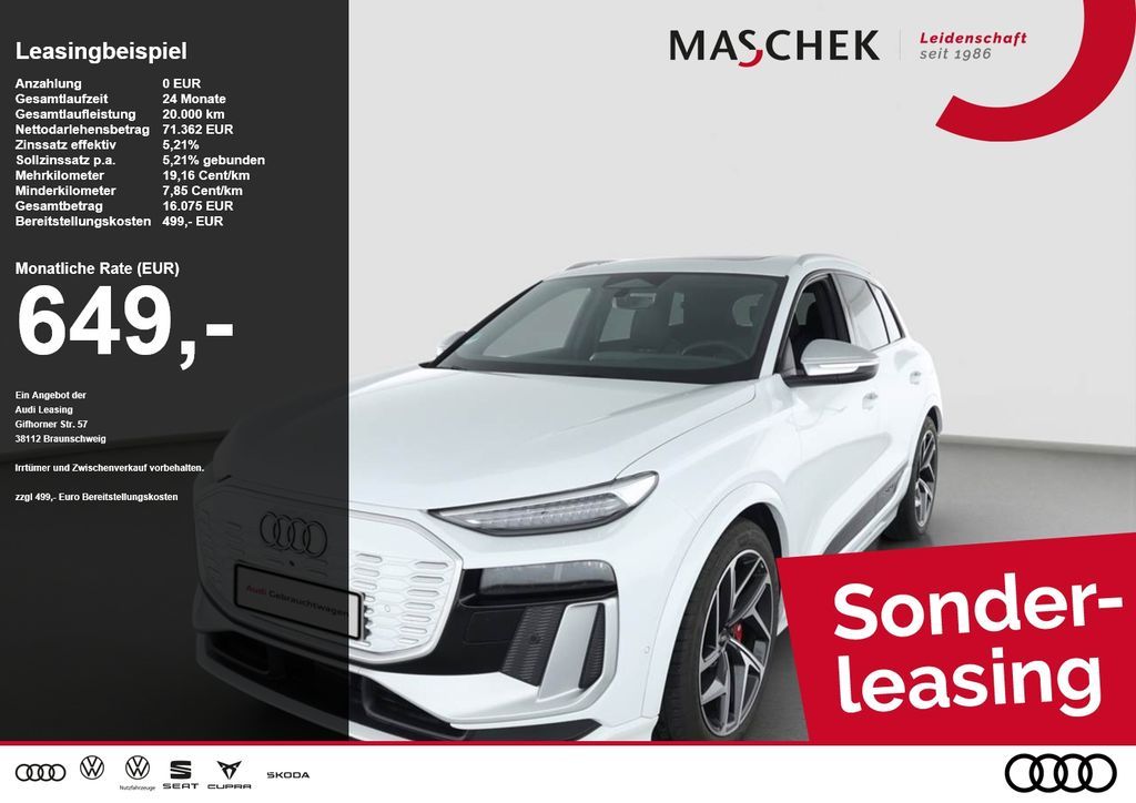 Audi SQ6 e-tron 113UPE AHK Pano Sportsitzplus HUD B&O Leasing