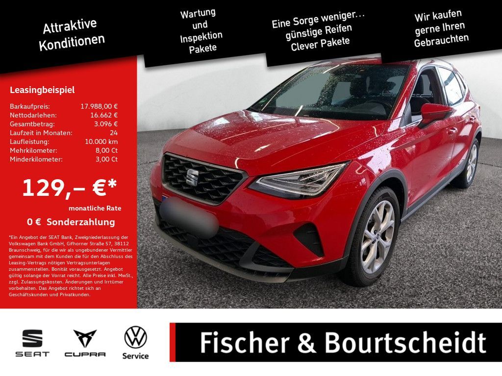 Seat Arona 1.0 TSI FR KLIMA PDC SHZ NAVI FACEL. LED Leasing