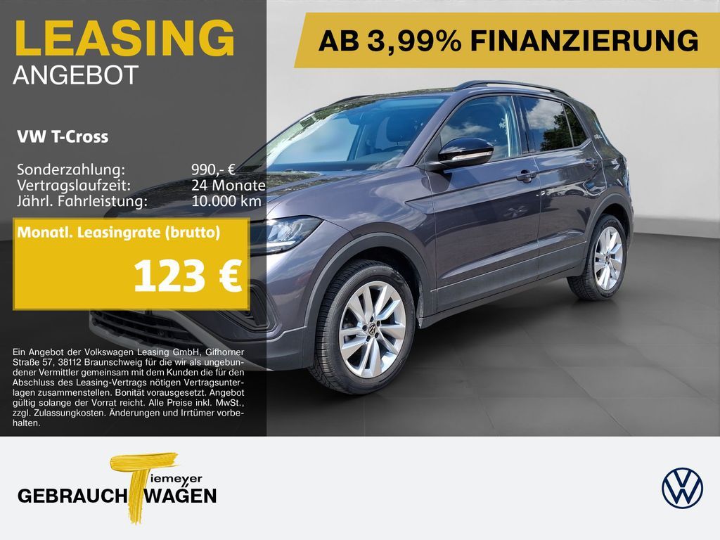 Volkswagen T-Cross 1.0 TSI GOAL NAVI LED SITZHZG PDC Leasing