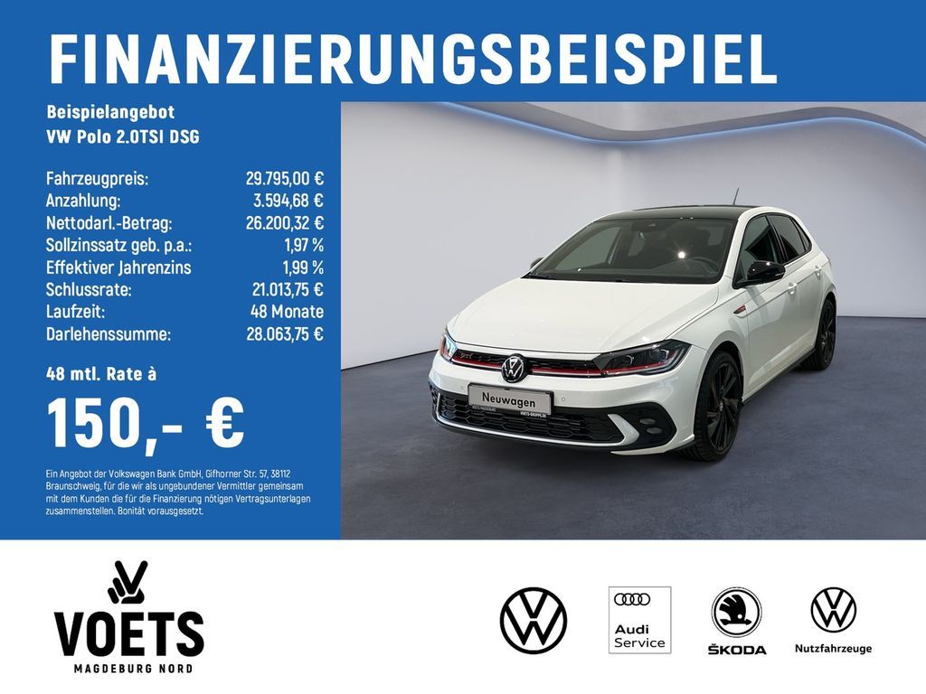 Volkswagen Polo 2.0TSI DSG GTI LED+NAVI+RFK+BLACK STYLE+ Leasing